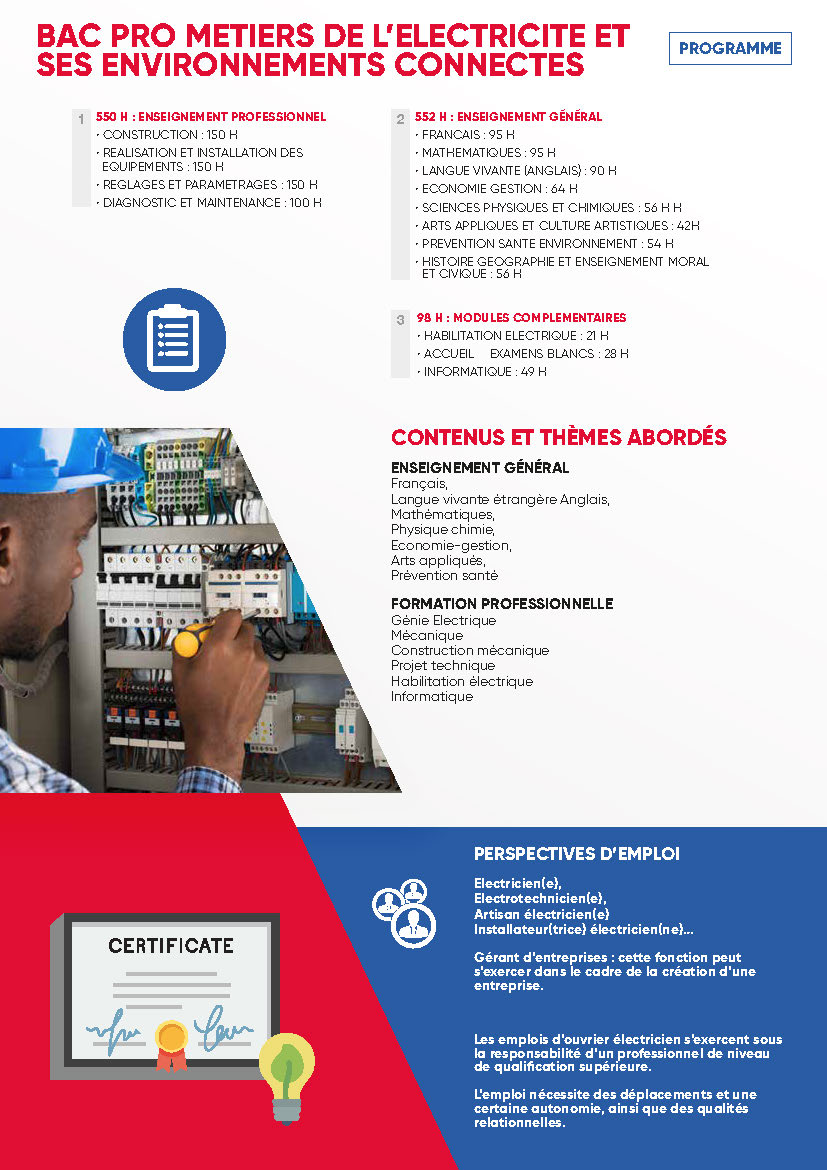 Formation Bac Pro Metiers De L Electricite Et Ses Environnements Connectes